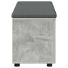 vidaXL Hall Bench with Cushion Concrete Grey 100 x 38 x 46 cm