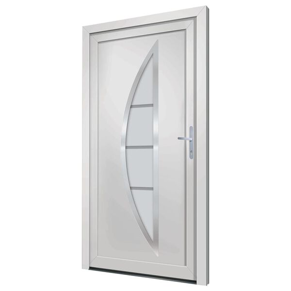 vidaXL Front Door White 98x190 cm PVC