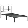 vidaXL Metal Bed Frame without Mattress with Headboard Black 90x190cm