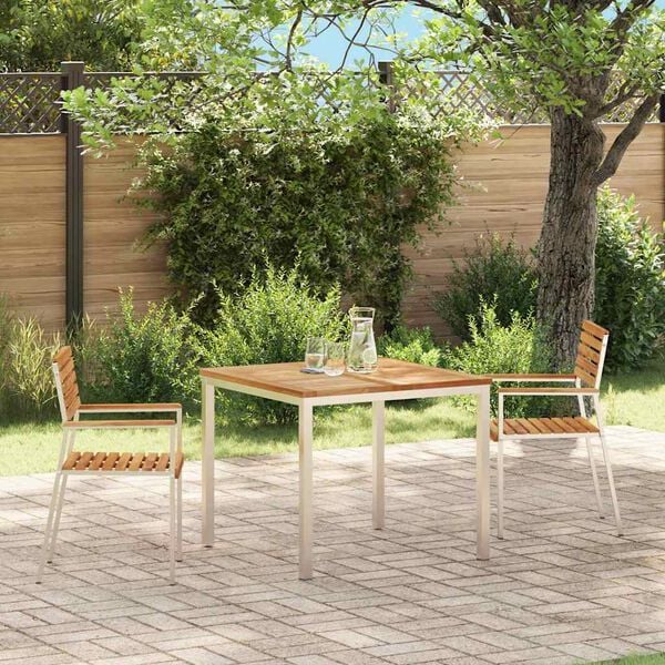 vidaXL Garden Chair 2 pcs Oil Natural Solid Teak Wood