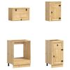 vidaXL Cabinet with Drawer SKI 9 pcs Honey Brown Solid Pine Wood
