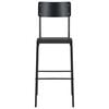 vidaXL Bar Chairs 2 pcs Black Solid Plywood Steel