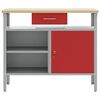 vidaXL Work Bench with Drawer with Shelf Red and Grey 100 x 55 x 85 cm
