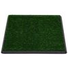 vidaXL Pet Toilet with Tray & Faux Turf Green 64x51x3 cm WC