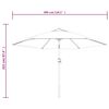 vidaXL Garden Parasol with Metal Pole Bordeaux Red 300 cm