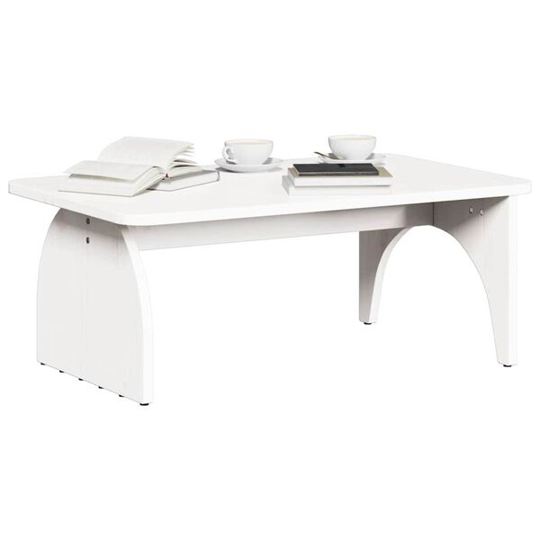 vidaXL Coffee Table White 80 x 50 x 31 cm Solid pine wood