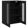 vidaXL Wall Cabinet Black Oak 69.5 x 34 x 90 cm Engineered Wood