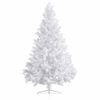 vidaXL Artificial Half Pre-lit Christmas Tree with Ball Set White 180 cm