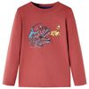 vidaXL Kids'T-shirt with Long Sleeves Burnt Red 116