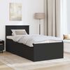 vidaXL Bed Frame with Headboard Black 120 x 200 cm Engineered Wood