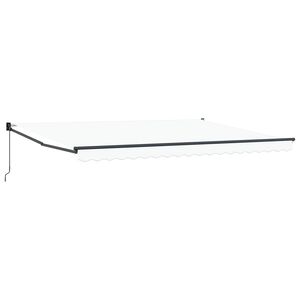 vidaXL Awning Retractable White 450 x 300 x 165 cm Polyester and Metal