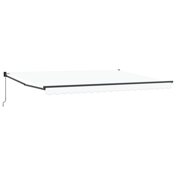 vidaXL Awning Retractable White 450 x 300 x 165 cm Polyester and Metal