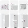 vidaXL Basement Window "RISOR" 80x70 cm Tilt&Turn DIN Right White