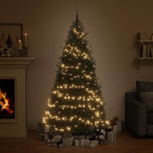 vidaXL 60 Piece Christmas Ball Set with Peak and 150 LEDs Rose Gold