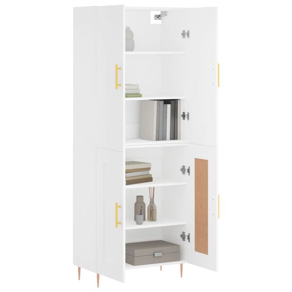 vidaXL Highboard White 69.5x34x180 cm Engineered Wood