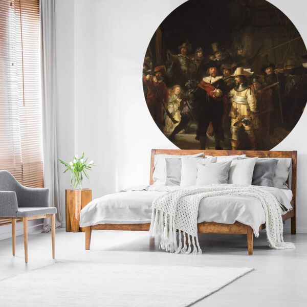 WallArt Wallpaper Circle The Night Watch 142.5 cm