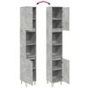 vidaXL Bathroom Cabinet Concrete Grey 30x30x190 cm Engineered Wood