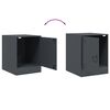 vidaXL Bedside Cabinets 2 pcs Anthracite 34.5x39x44 cm Steel