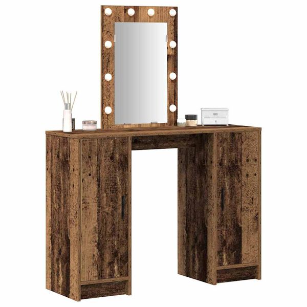 vidaXL Dressing Table Brown 102 x 33 x 135 cm Engineered Wood