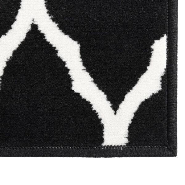 vidaXL Runner Rug BCF Black and White 100x350 cm