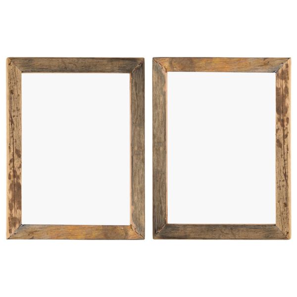 vidaXL Photo Frames 2 pcs 50x60 cm Solid Reclaimed Wood and Glass