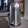 EKO Pedal Bin Kickcan 33 L Matte Silver