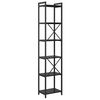 vidaXL Bookshelf Black Oak 40 x 30 x 189.5 cm Engineered Wood