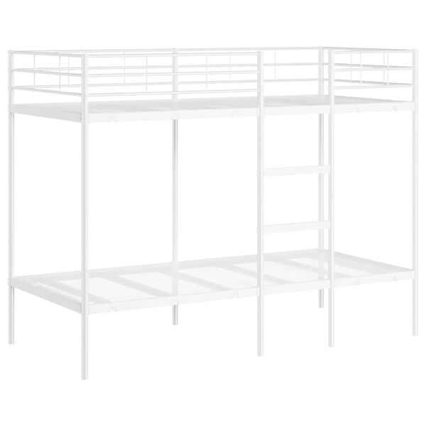 vidaXL Bunk Bed without Mattress White 90x200 cm Steel