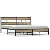 vidaXL Metal Bed Frame without Mattress Sonoma Oak 193x203 cm