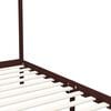 vidaXL Canopy Bed Frame without Mattress Dark Brown Pine Wood 140x200 cm (283271+321988)