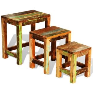 vidaXL Side Table | Set of 3 | Unique designs for each piece