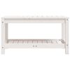 vidaXL Garden Bench White 82.5x35x45 cm Solid Wood Pine