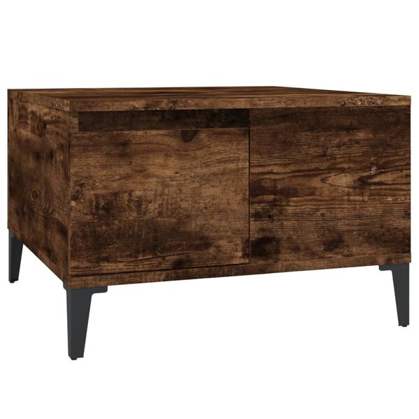 vidaXL Coffee Table Smoked Oak 55x55x36.5 cm Engineered Wood