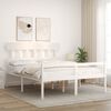 vidaXL Senior Bed without Mattress White 160x200 cm Solid Wood
