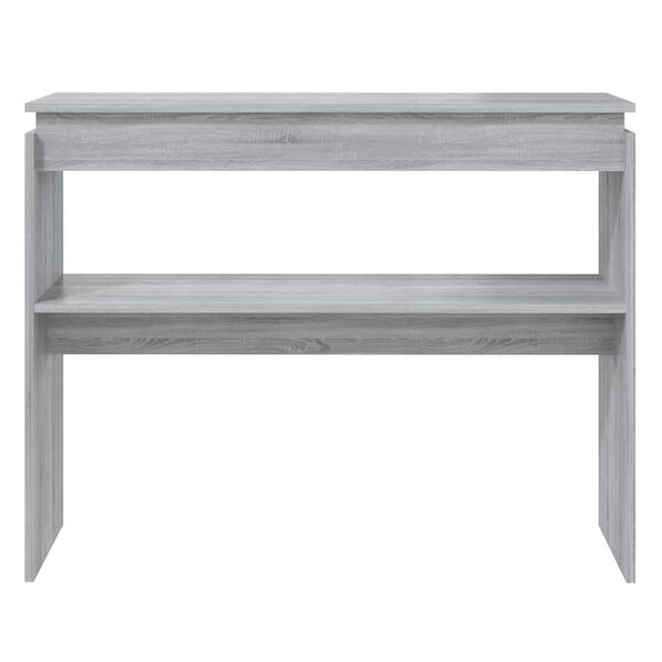 vidaXL Console Table Grey Sonoma 102x30x80 cm Engineered Wood