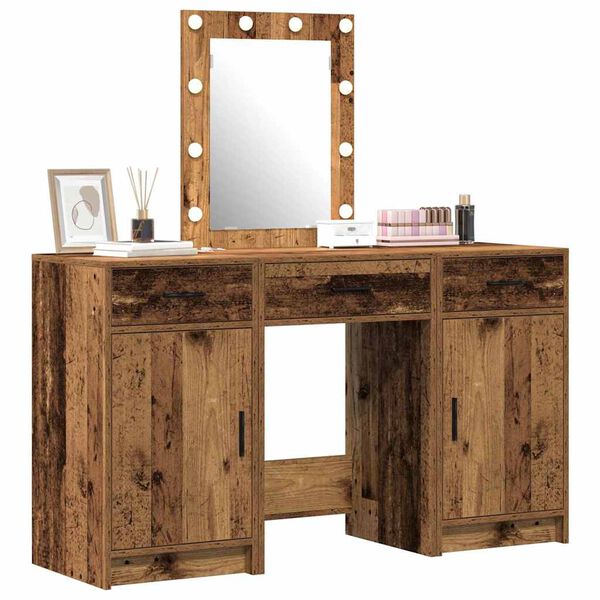 vidaXL Dressing Table with Door Brown 50 x 41 x 135 cm Engineered Wood