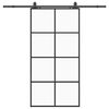vidaXL Sliding Door with Hardware Set Black 102,5x205 cm ESG Glass