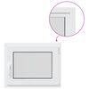 vidaXL Basement Window Internal Colour White RISOR 65 x 50 cm