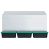 vidaXL Chicken Nesting Box 3 Compartments Wall-Mounted Galvanised Steel