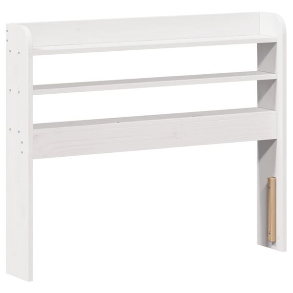 vidaXL Headboard with Shelves White 90 cm Solid Wood Pine