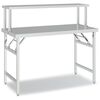 vidaXL Kitchen Work Table with Overshelf 120x60x115 cm Stainless Steel