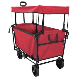vidaXL Folding Hand Trolley Red 105 x 56.5 x 116 cm Oxford Cloth
