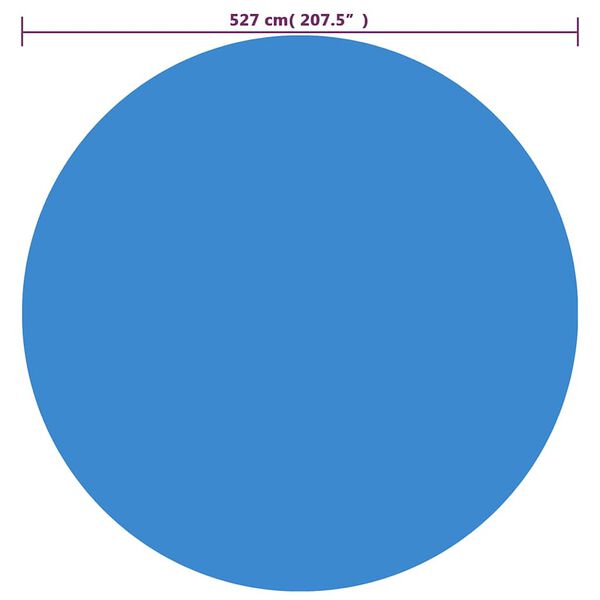 vidaXL Pool Cover Blue 527 cm PE