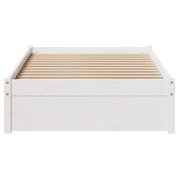 vidaXL Bed Frame without Mattress White 90x200 cm Solid Wood Pine