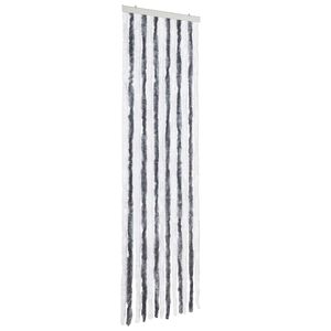 vidaXL Insect Curtain Grey and White 56x200 cm Chenille