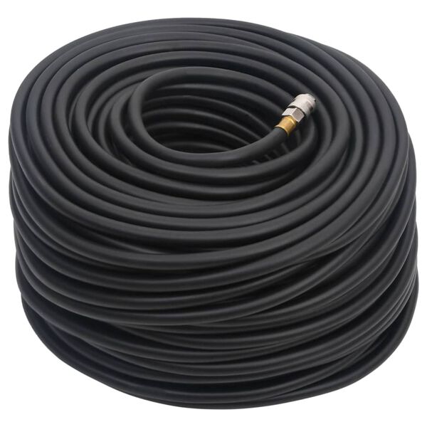 vidaXL Hybrid Air Hose Black 0.6" 20 m Rubber and PVC