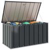 vidaXL Garden Storage Box Black 101 x 56.5 x 50 cm Steel
