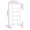 vidaXL Shoe Rack High Gloss White 40x36x105 cm Engineered Wood