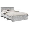 vidaXL Bed Frame Concrete Grey 140 x 200 cm Engineered Wood