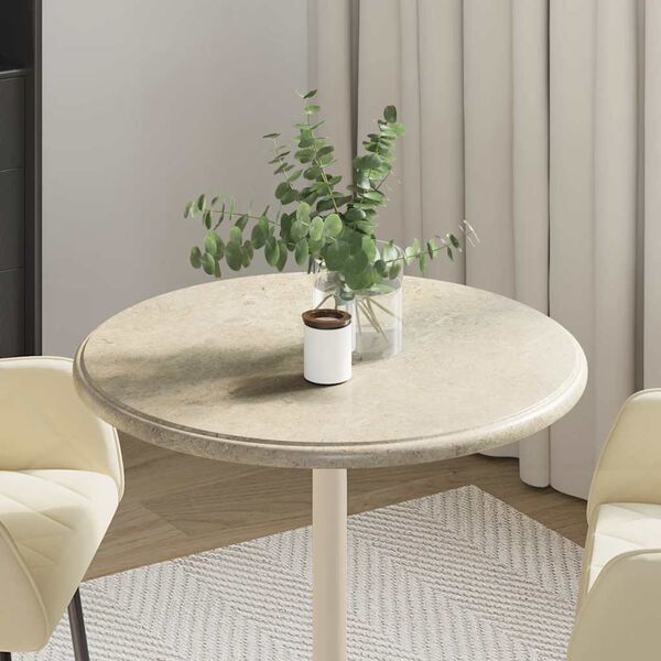 vidaXL Table Top Grey Ø60x2.5 cm Marble